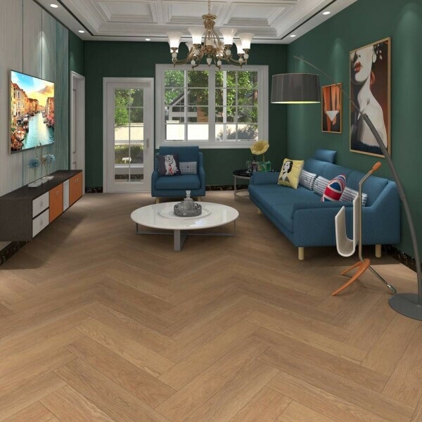 Виниловый пол CALITEX SPC Elementals Melbourne Herringbone Cick ES603 610x150x4