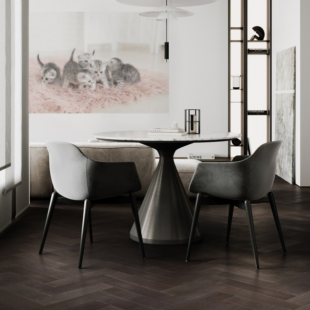 Кварцевый паркет Quartz Parquet Штучный паркет Дуб Смоляной 44-1258-01 5/0,6 мм, 400х100х5