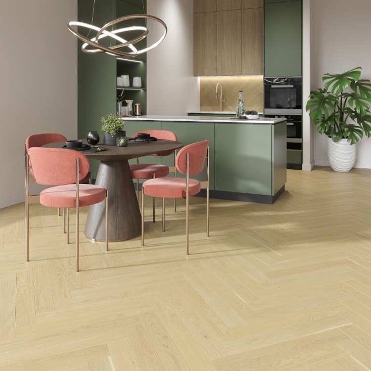 Паркетная доска Ёлка ESTA PARKET Дуб 15007 Chevron Nordic S Dazy 532x120x14 мм