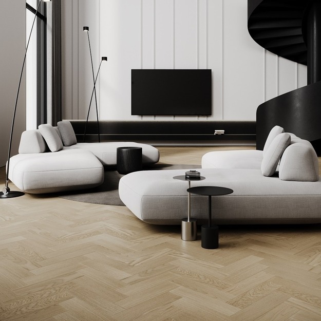 Кварцевый паркет Quartz Parquet Штучный паркет Дуб Бисквитный 44-1258-07 5/0,6 мм, 400х100х5