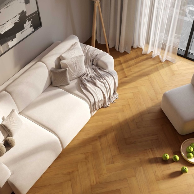 Кварцевый паркет Quartz Parquet Штучный паркет Тик Южноамериканский 44-400-71 5/0,6 мм, 400х100х5