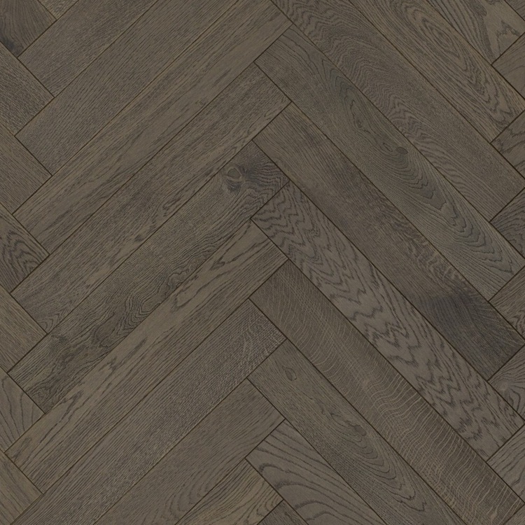 Паркетная доска Ёлка ESTA PARKET Дуб 14032 Herringbone Nordic S Lava Grey 600x100x14 мм