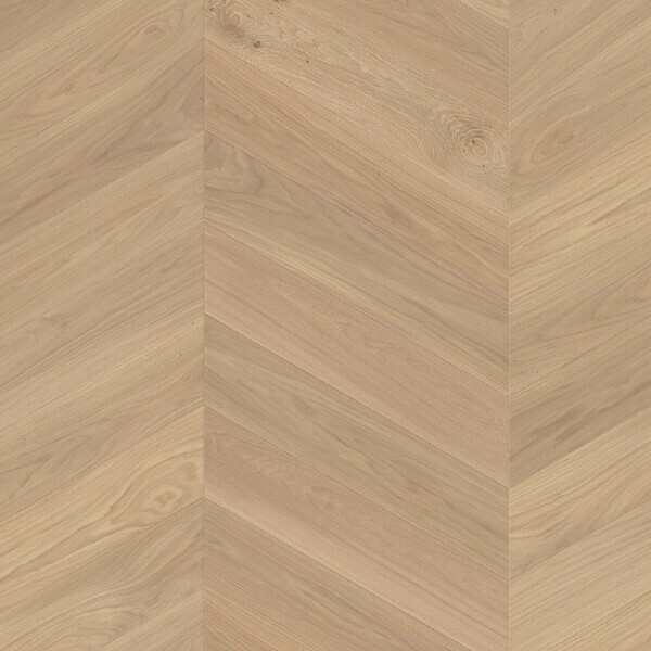 Паркетная доска BOEN Chevron Дуб Adagio белый Live Natural браш 611x138x14