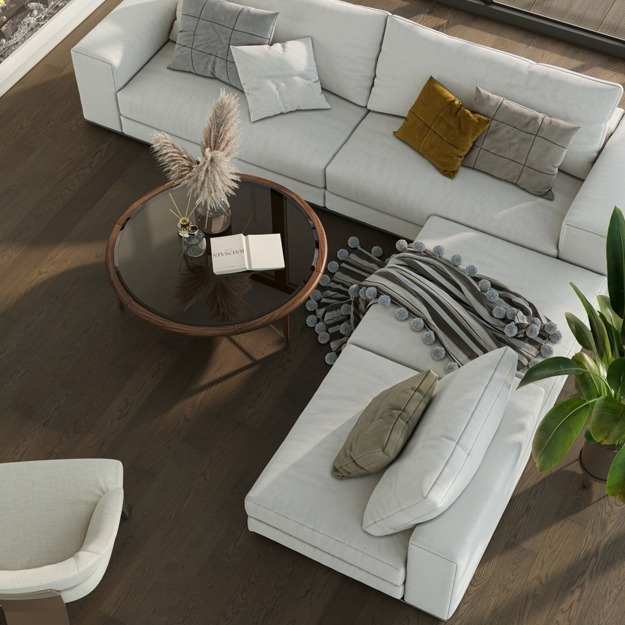 Кварцевый паркет Quartz Parquet Классик Дуб Рустикальный 410 7/1,2 мм, 400-1220х152х7