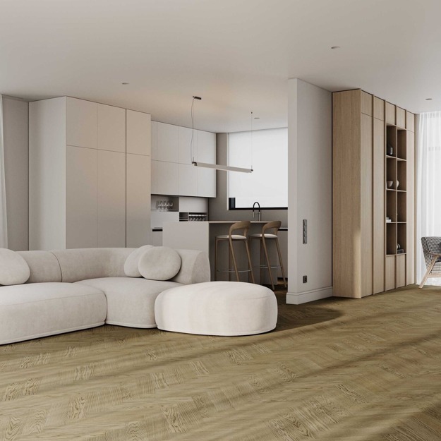 Кварцевый паркет Quartz Parquet Штучный паркет Дуб Конго 44-1258-54 5/0,6 мм, 400х100х5