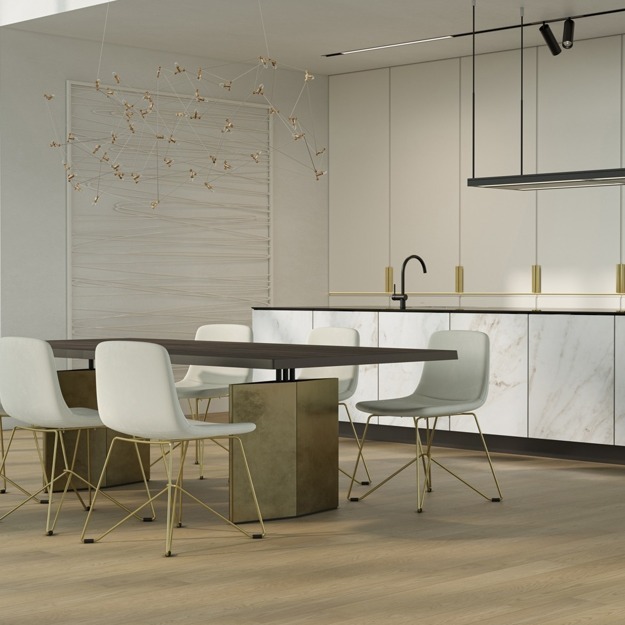 Кварцевый паркет Quartz Parquet Классик Дуб Карельский 419 7/1,2 мм, 400-1220х152х7