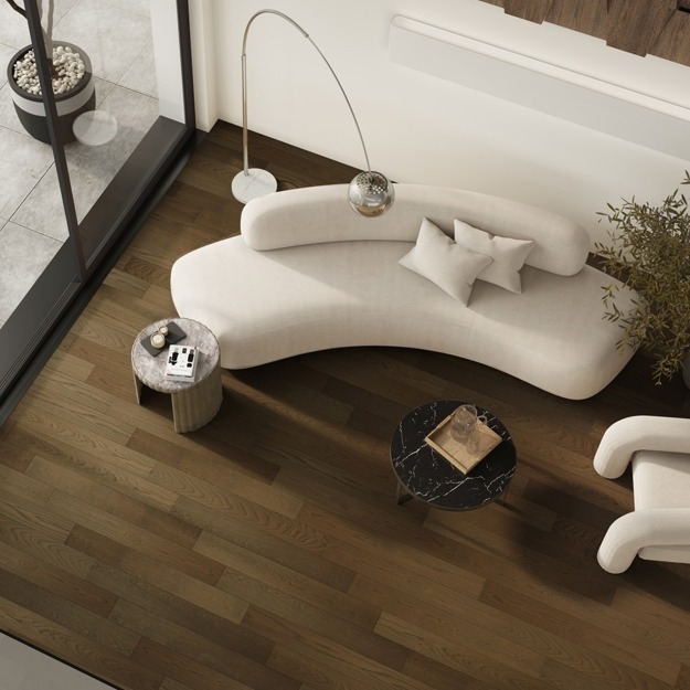 Кварцевый паркет Quartz Parquet Классик Дуб Брауни 413 7/1,2 мм, 400-1220х152х7
