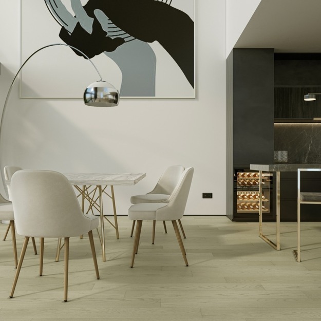 Кварцевый паркет Quartz Parquet Классик Дуб Шампань 414 7/1,2 мм, 400-1220х152х7