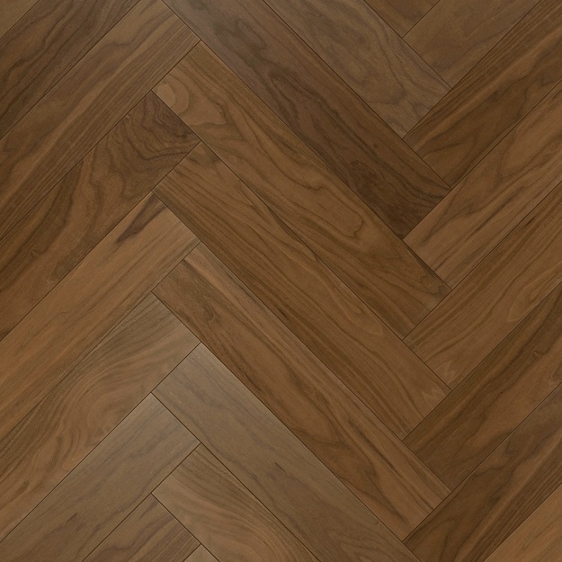 Кварцевый паркет Quartz Parquet Английская Ёлка Орех Американский 33-400-29 5/0,6 мм, 635х127х5
