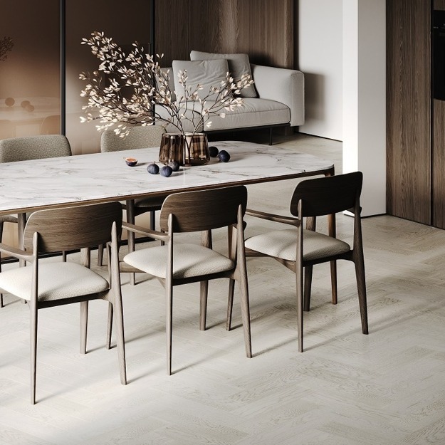 Кварцевый паркет Quartz Parquet Штучный паркет Дуб Скандинавский 44-1258-57 5/0,6 мм, 400х100х5